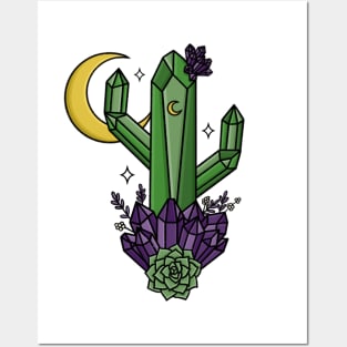 Crystal Cactus Posters and Art